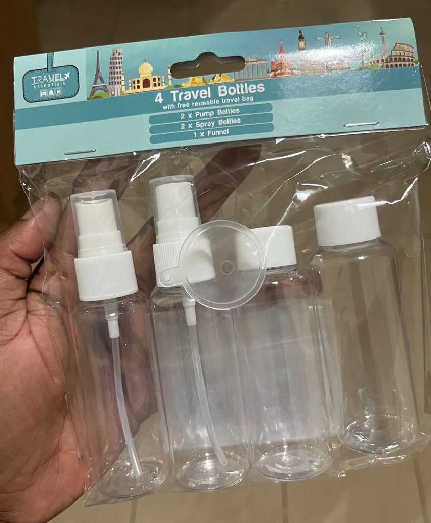 TRAVEL BOTTLES 4 PACK SET