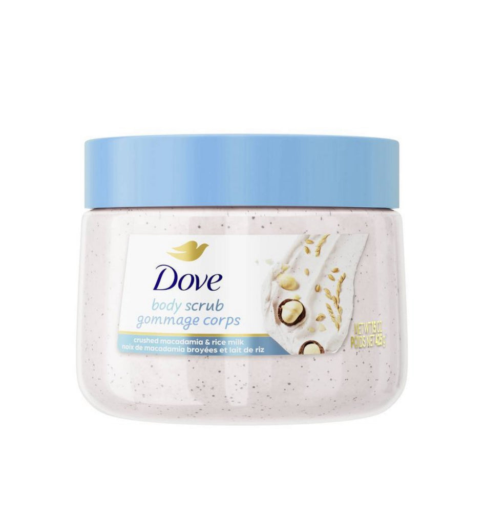 DOVE BODY SCRUB CRUSHED MACADAMIA & RICE MILK