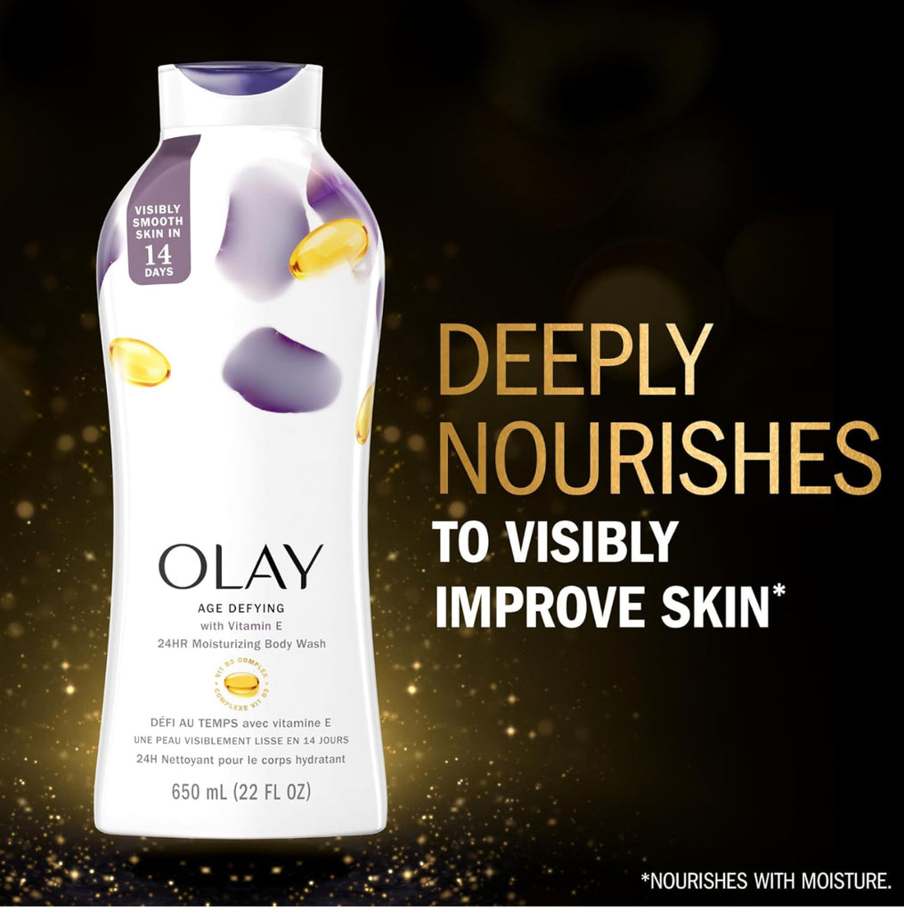 OLAY AGE DEFYING WITH VITAMIN E BODY WASH