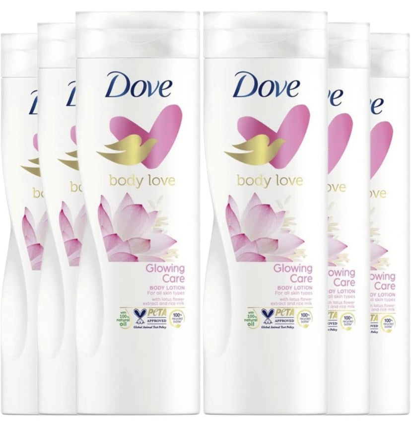 DOVE BODY LOTION GLOWING CARE LOTUS FLOWER 400ML