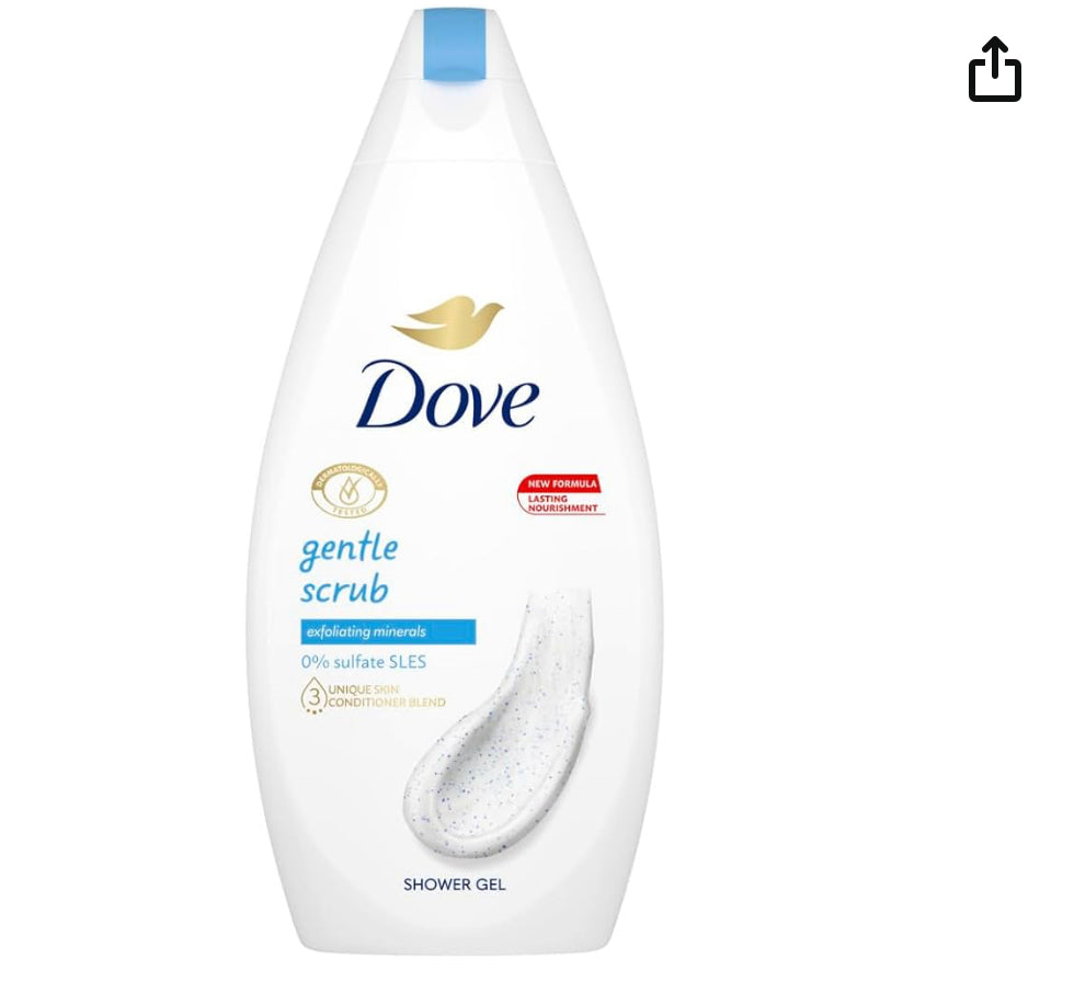 DOVE SHOWER GEL GENTLE EXFOLIATING 500ML