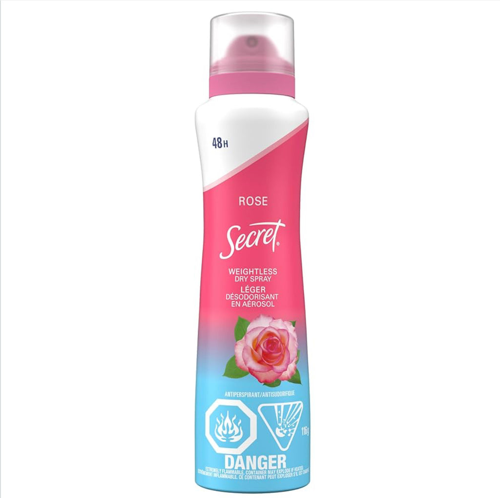 SECRET DRY SPRAY WOMEN’S ANTIPERSPIRANT DEODORANT ROSE SCENT