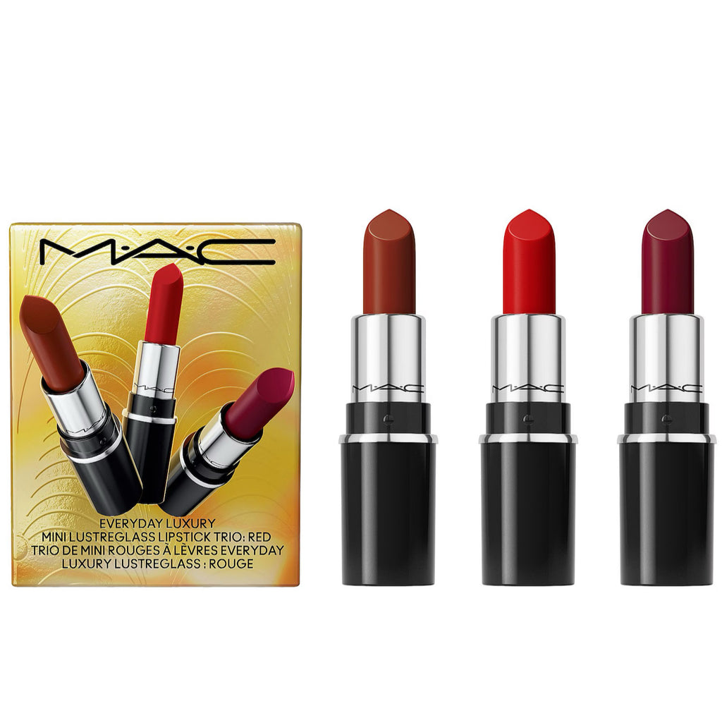 MAC EVERYDAY LUXURY MINI LUSTRE GLASS TRIO GIFT SET-Red