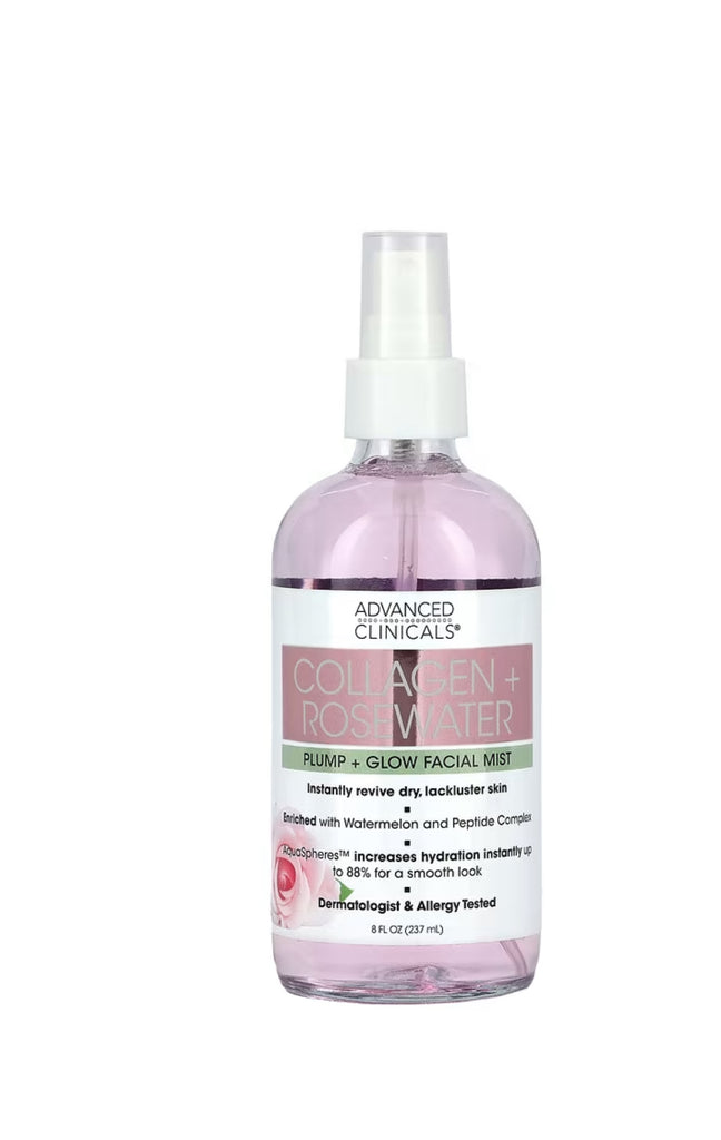 ADVANCED CLINICALS COLLAGEN and ROSEWATER FACIAL MIST