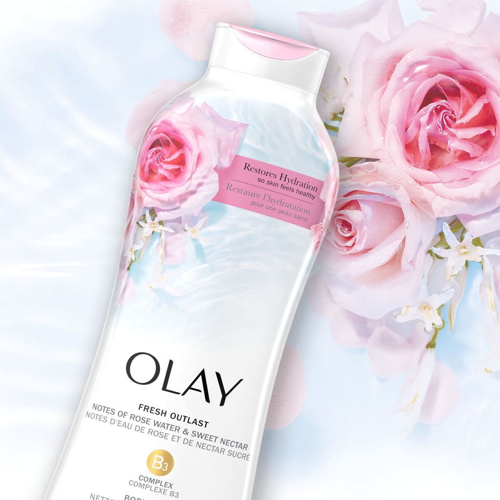 OLAY FRESH OUTLAST NOTES OF ROSEWATER AND SWEET NECTAR 364ml
