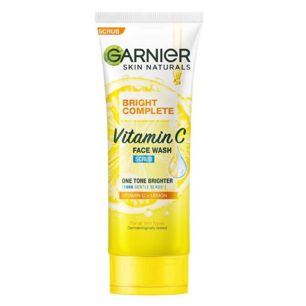 GARNIER SKIN NATURALS BRIGHT COMPLETE VITAMIN C FACE WASH SCRUB