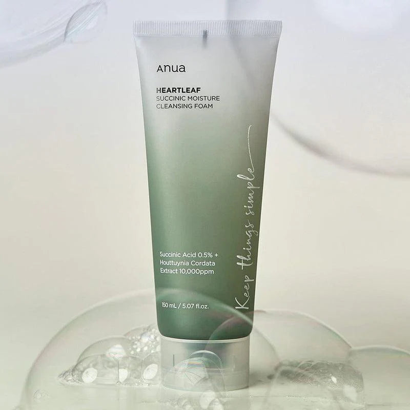 ANUA HEARTLEAF SUCCINIC MOISTURE CLEANSING FOAM