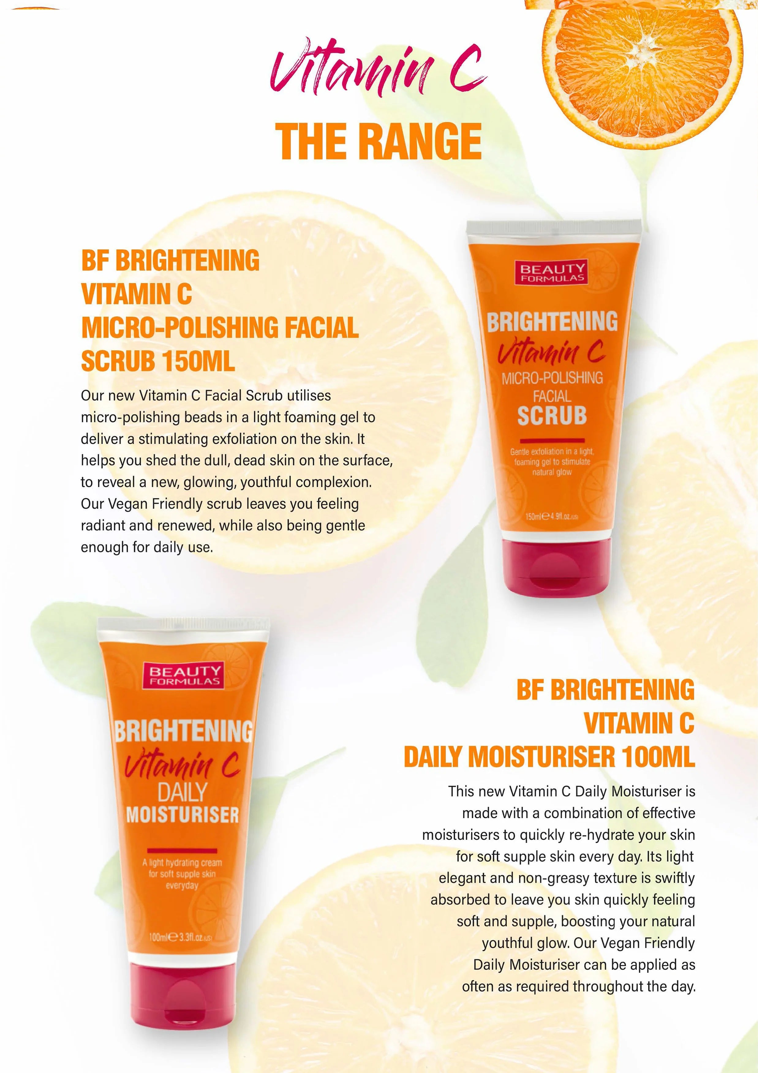 Beauty Formulas Vitamin C Tagescreme – Aufhellende Feuchtigkeitspflege, 100 Ml, Für Strahlende Haut