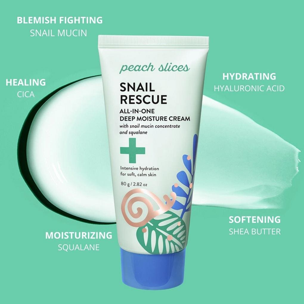 PEACH SLICES SNAIL RESCUE ALL IN ONE DEEP MOISTURE CREAM 80g