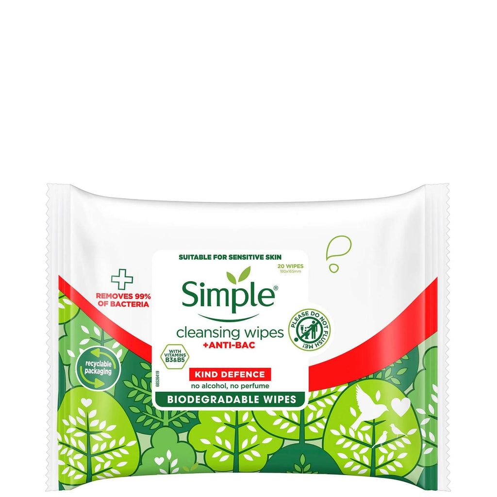 SIMPLE CLEANSING WIPES ANTI-BAC
