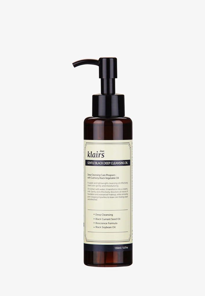 KLAIRS GENTLE BLACK DEEP CLEANSING OIL