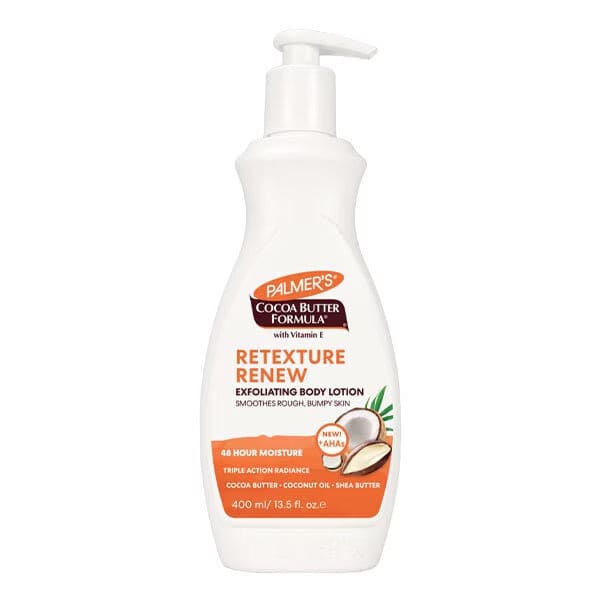 PALMERS COCOA BUTTER FORMULA RETEXTURE RENEW EXFOLIATING BODY LOTION