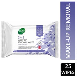 PURE 3 IN 1 MAKEUP REMOVER WIPES 25CT