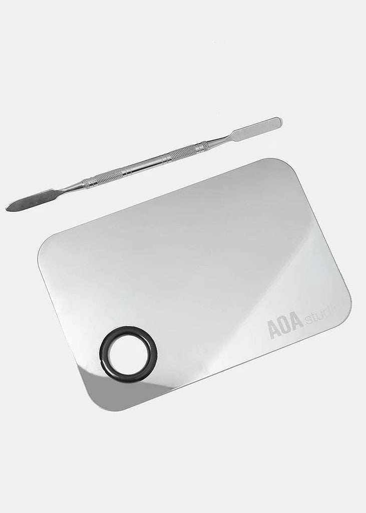 AOA STAINLESS MIXING PALETTE WITH SPATULA