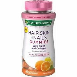 NATURE'S BOUNTY HAIR,SKIN AND NAILS WITH BIOTIN AND CITRUS GUMMIES TROPICAL CITRUS